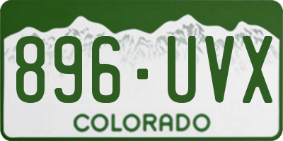 CO license plate 896UVX