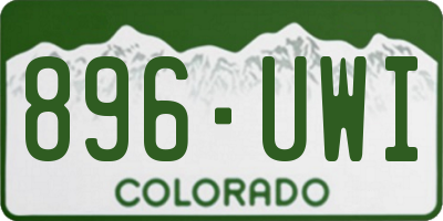 CO license plate 896UWI