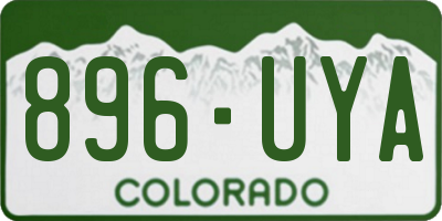 CO license plate 896UYA