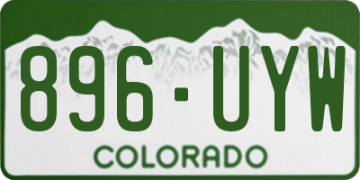 CO license plate 896UYW