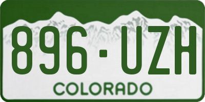 CO license plate 896UZH