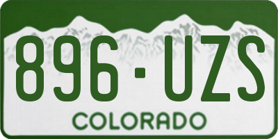 CO license plate 896UZS