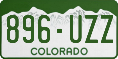 CO license plate 896UZZ