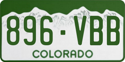 CO license plate 896VBB