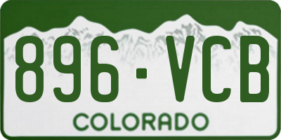 CO license plate 896VCB