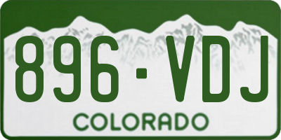 CO license plate 896VDJ