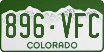 CO license plate 896VFC
