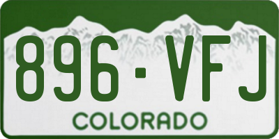 CO license plate 896VFJ
