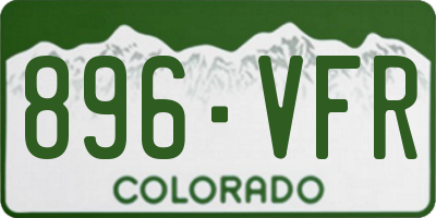 CO license plate 896VFR