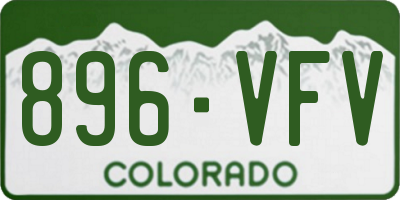 CO license plate 896VFV