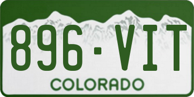CO license plate 896VIT