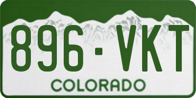 CO license plate 896VKT