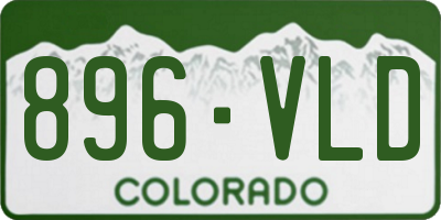 CO license plate 896VLD