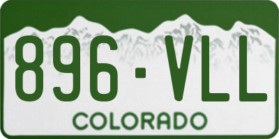 CO license plate 896VLL