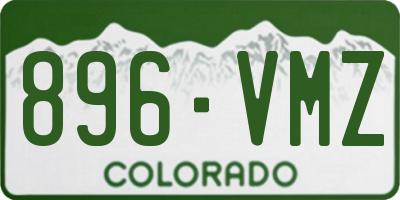 CO license plate 896VMZ