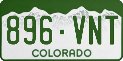 CO license plate 896VNT