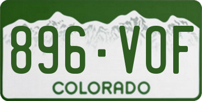 CO license plate 896VOF
