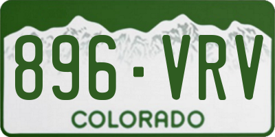 CO license plate 896VRV