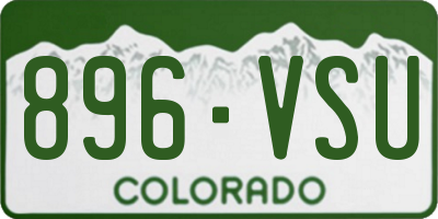 CO license plate 896VSU