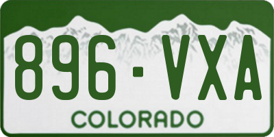 CO license plate 896VXA