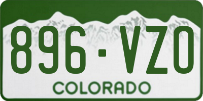 CO license plate 896VZO