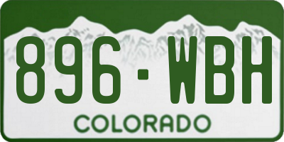 CO license plate 896WBH