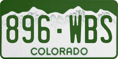 CO license plate 896WBS