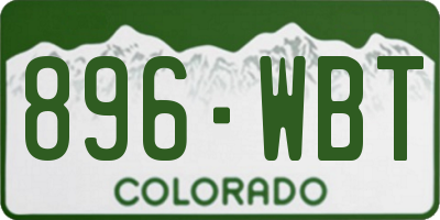 CO license plate 896WBT
