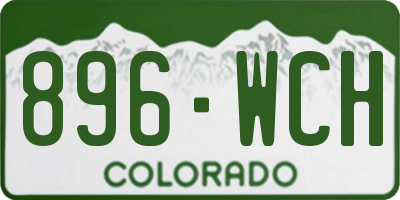 CO license plate 896WCH