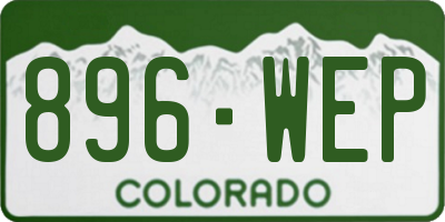 CO license plate 896WEP