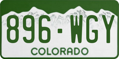 CO license plate 896WGY