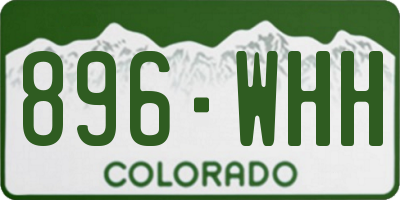 CO license plate 896WHH