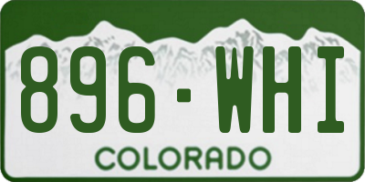 CO license plate 896WHI