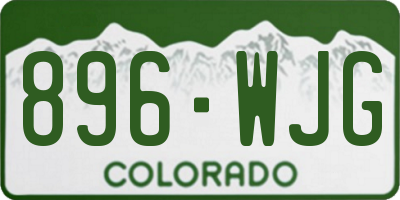CO license plate 896WJG