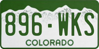CO license plate 896WKS