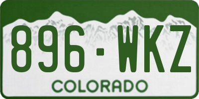 CO license plate 896WKZ