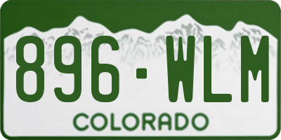CO license plate 896WLM