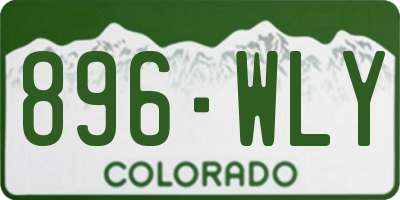 CO license plate 896WLY