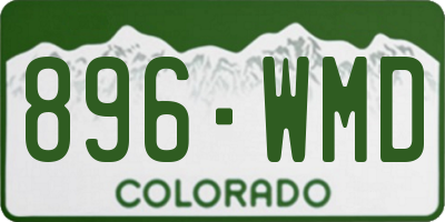 CO license plate 896WMD