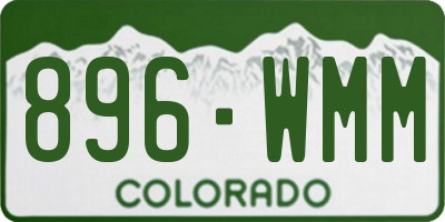 CO license plate 896WMM