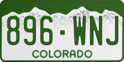 CO license plate 896WNJ