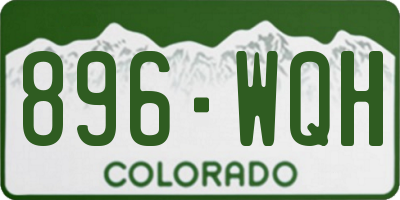 CO license plate 896WQH