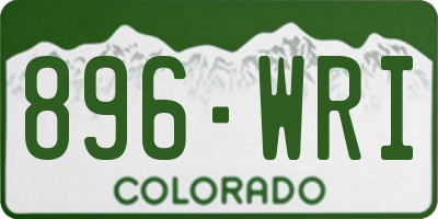 CO license plate 896WRI
