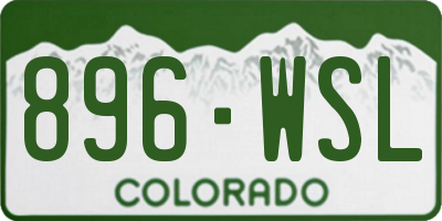 CO license plate 896WSL