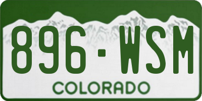 CO license plate 896WSM