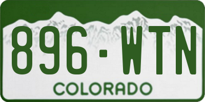 CO license plate 896WTN
