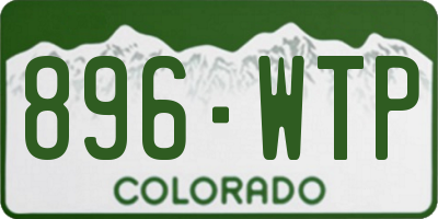 CO license plate 896WTP