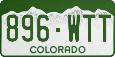 CO license plate 896WTT
