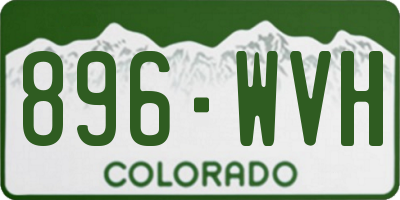 CO license plate 896WVH