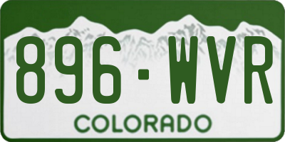 CO license plate 896WVR